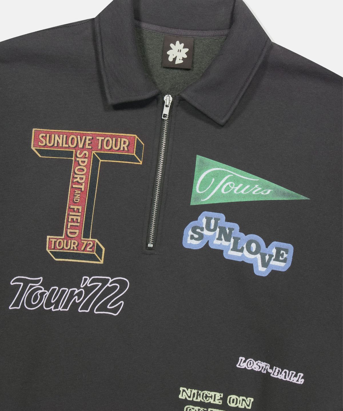 썬러브투어(SUNLOVETOUR) T Collar Half ZIp Sweatshirt Charcoal