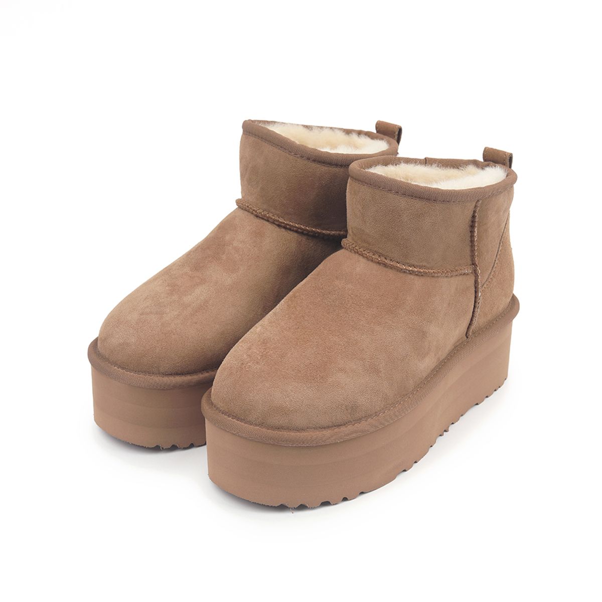 오즈어그웨어(OZ UGG WEAR) 어덜트 클래식 플랫폼 울트라 미니부츠 5CM 브라운