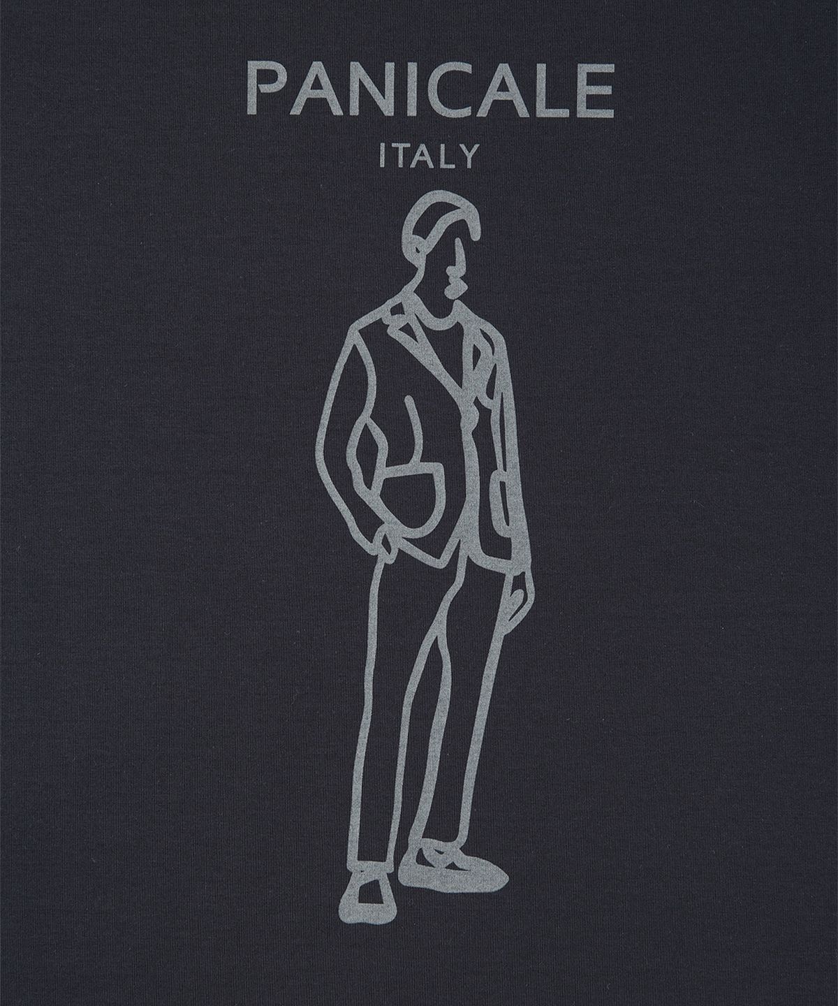 빠니깔레(PANICALE) 네이비 프린팅 티셔츠