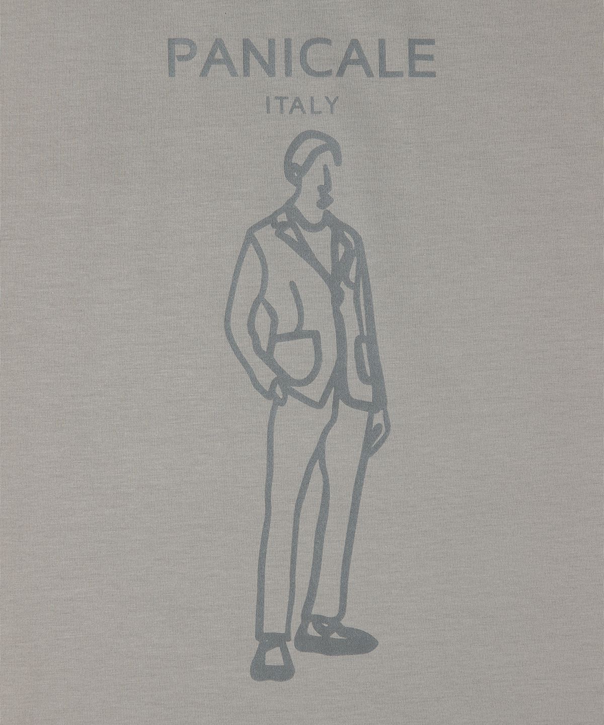 빠니깔레(PANICALE) 그레이 프린팅 티셔츠