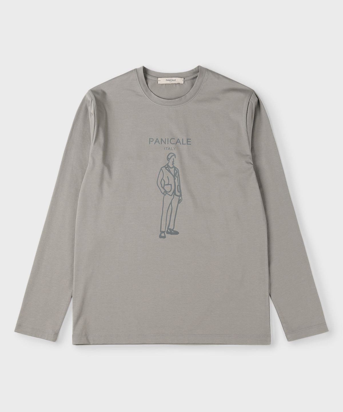 빠니깔레(PANICALE) 그레이 프린팅 티셔츠