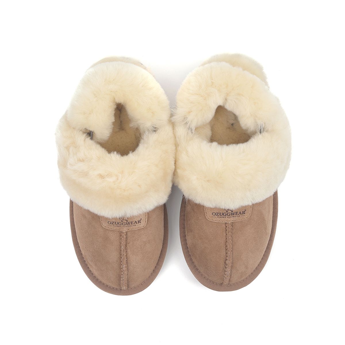 오즈어그웨어(OZ UGG WEAR) 어덜트 코게트 슬리퍼 울스트랩 브라운