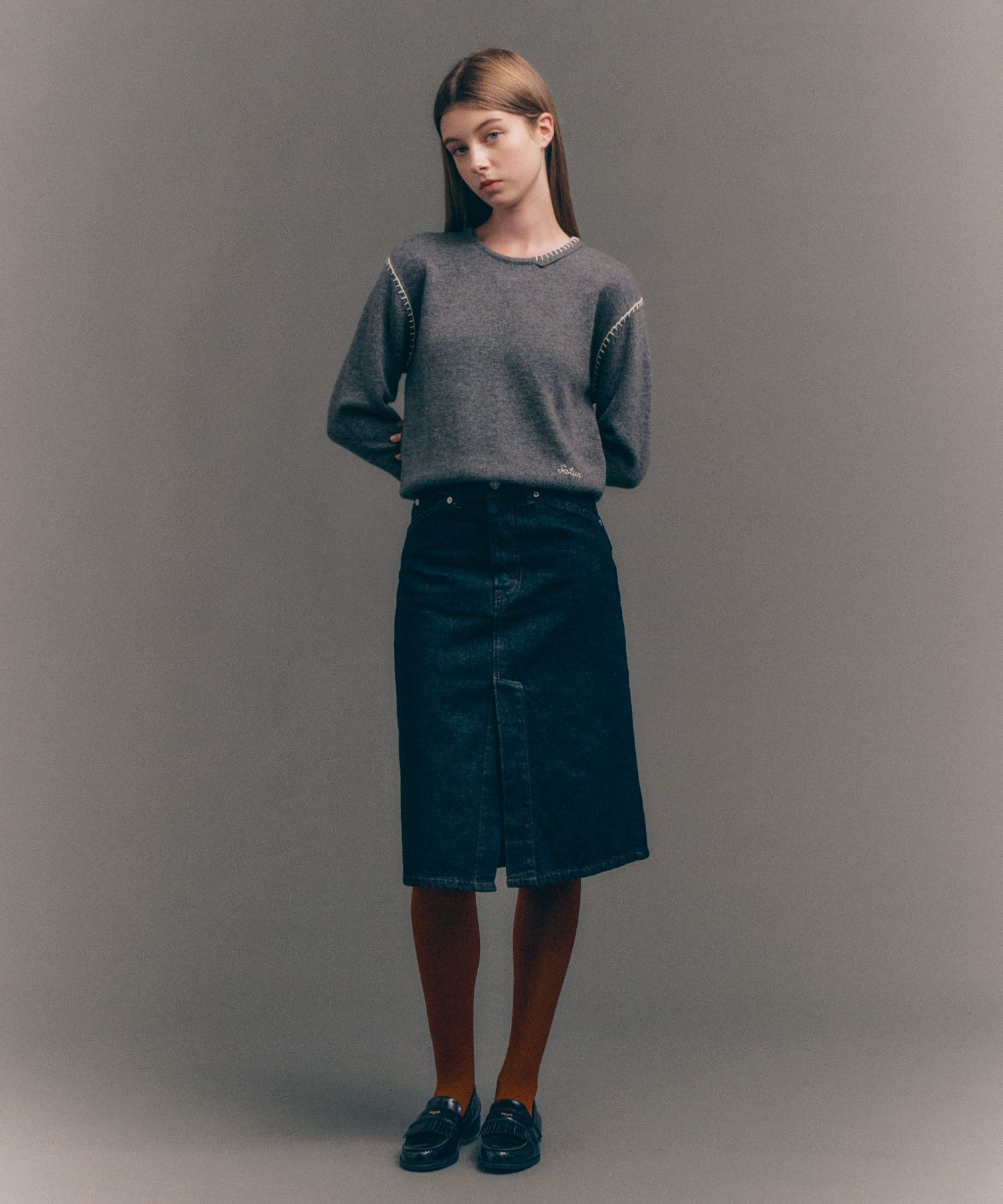 ★2023SS新作★SATUR★Marradi Denim Midi Skirt MUSINSA | SATUR (W) Maradi Denim Midi Skirt Indigo Blue