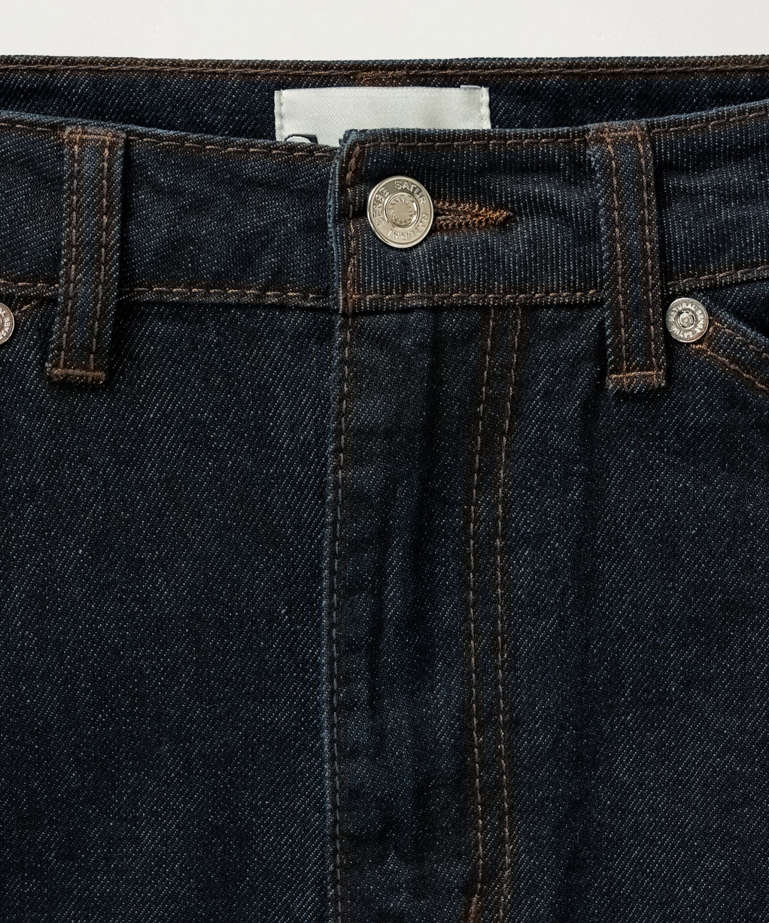 MUSINSA | SATUR (W) Maradi Denim Midi Skirt Indigo Blue