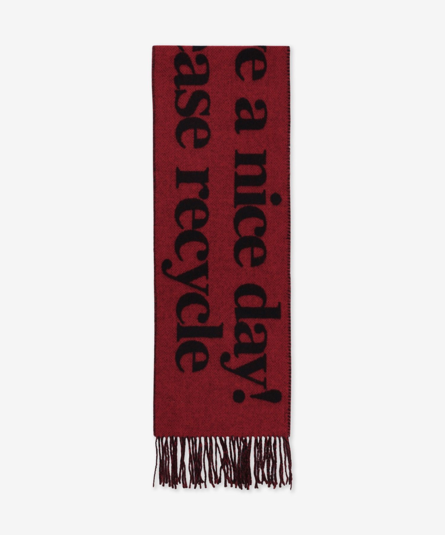 ◇Ganni◇ Narrow Please Recycle Muffler Winery A6204047 MUSINSA | GANNI Narrow Please Recycle Muffler - Winery