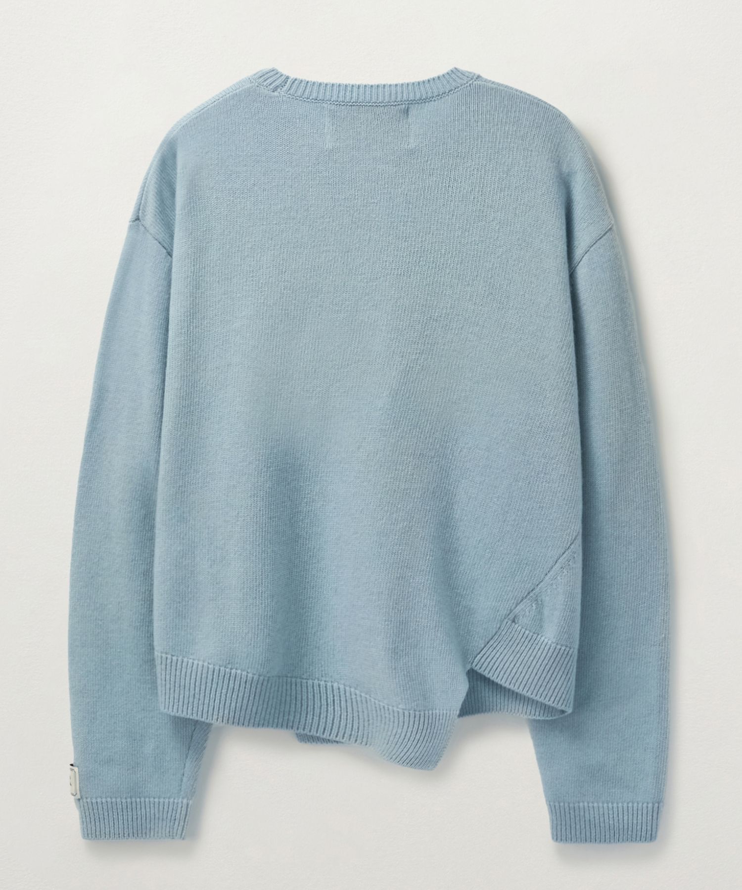 MUSINSA | SATUR Dublin Unbalanced Cashmere Blend Knit Ice Blue