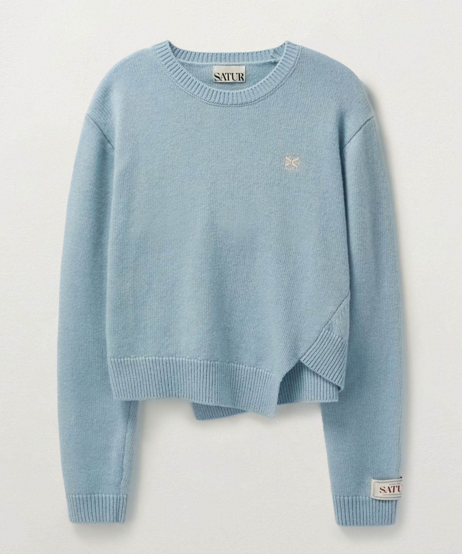 ニット・セーター SATUR [Park Gyu-young PICK] Dublin Unbalanced Cashmere Blend MUSINSA | SATUR Dublin Unbalanced Cashmere Blend Knit Ice Blue