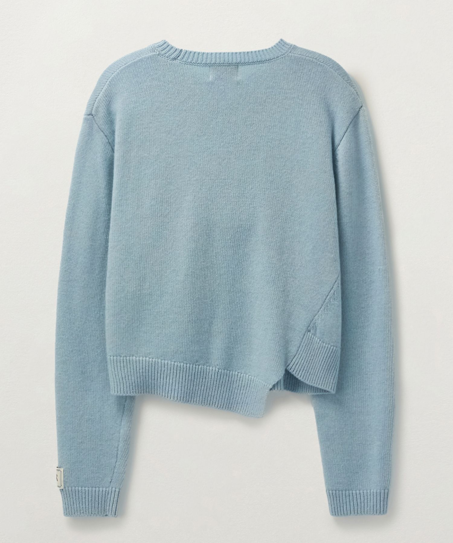 ◆SATUR◆ Dublin unbalanced cashmere blend knit ice blue SA2 MUSINSA | SATUR Dublin Unbalanced Cashmere Blend Knit Ice Blue