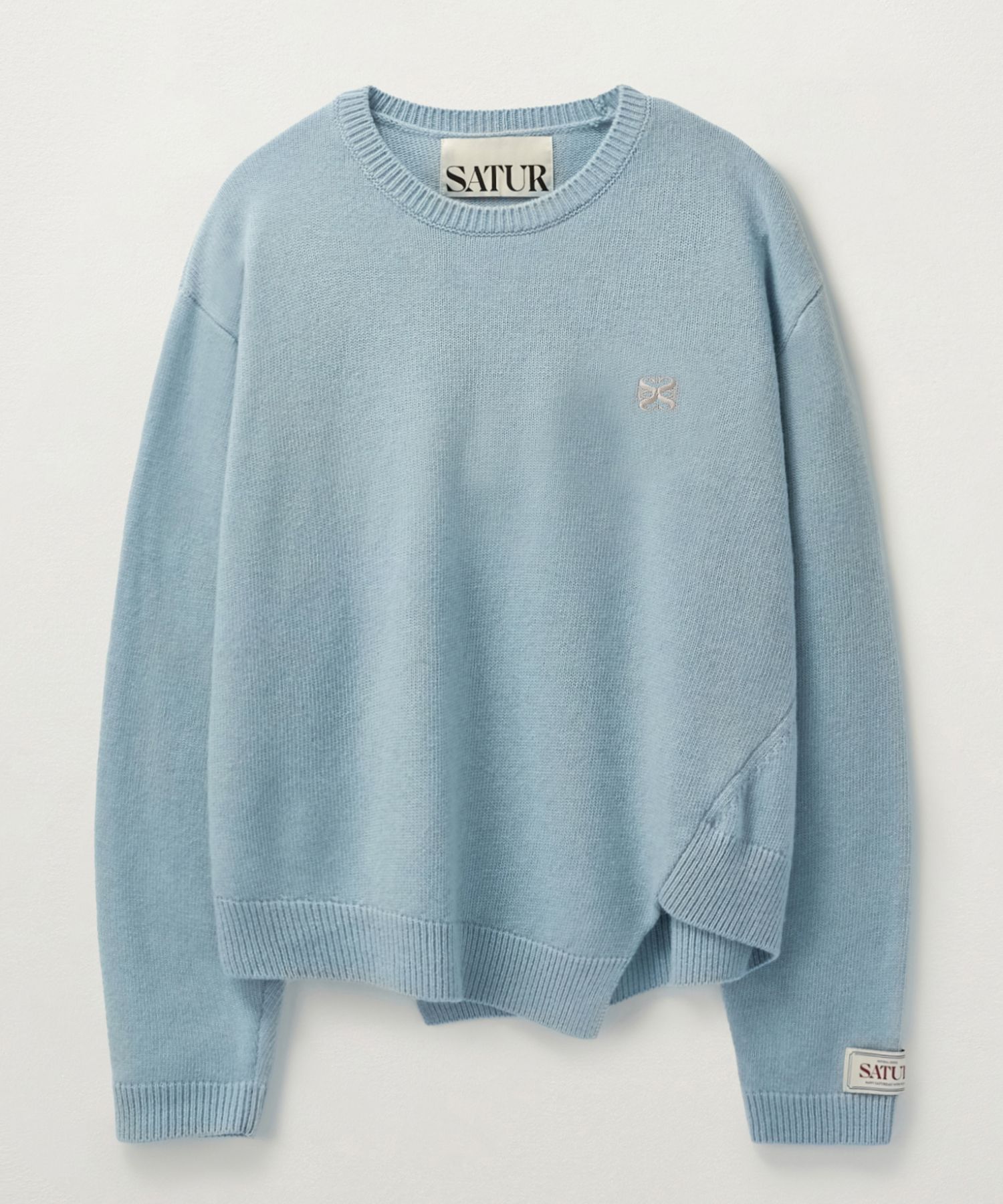 ★SATUR★Dublin Unbalance Cashmere Blend Knit 韓国ブランド[SATUR] DUBLIN UNBALANCE CASHMERE BLEND KNIT