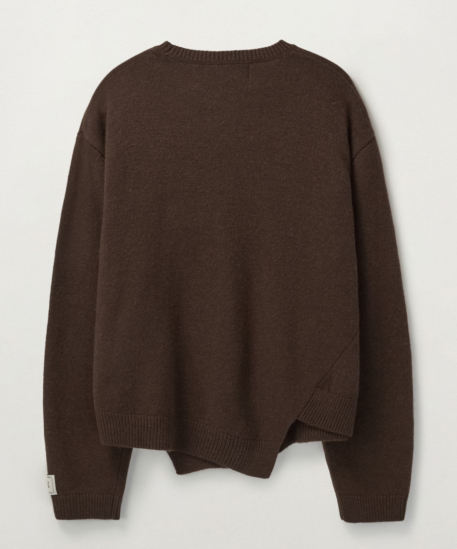 ◆SATUR◆ Dublin unbalanced cashmere blend knit brick brown MUSINSA公式 | SATUR Dublin Unbalanced Cashmere Blend Knit
