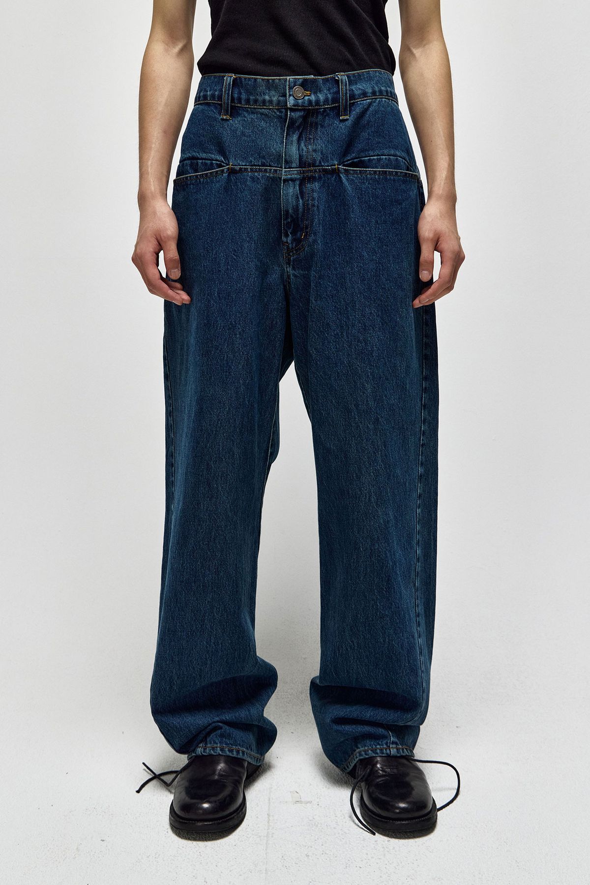 서피스에디션(SURFACE EDITION) TWISTED SLASH DENIM_BLUE