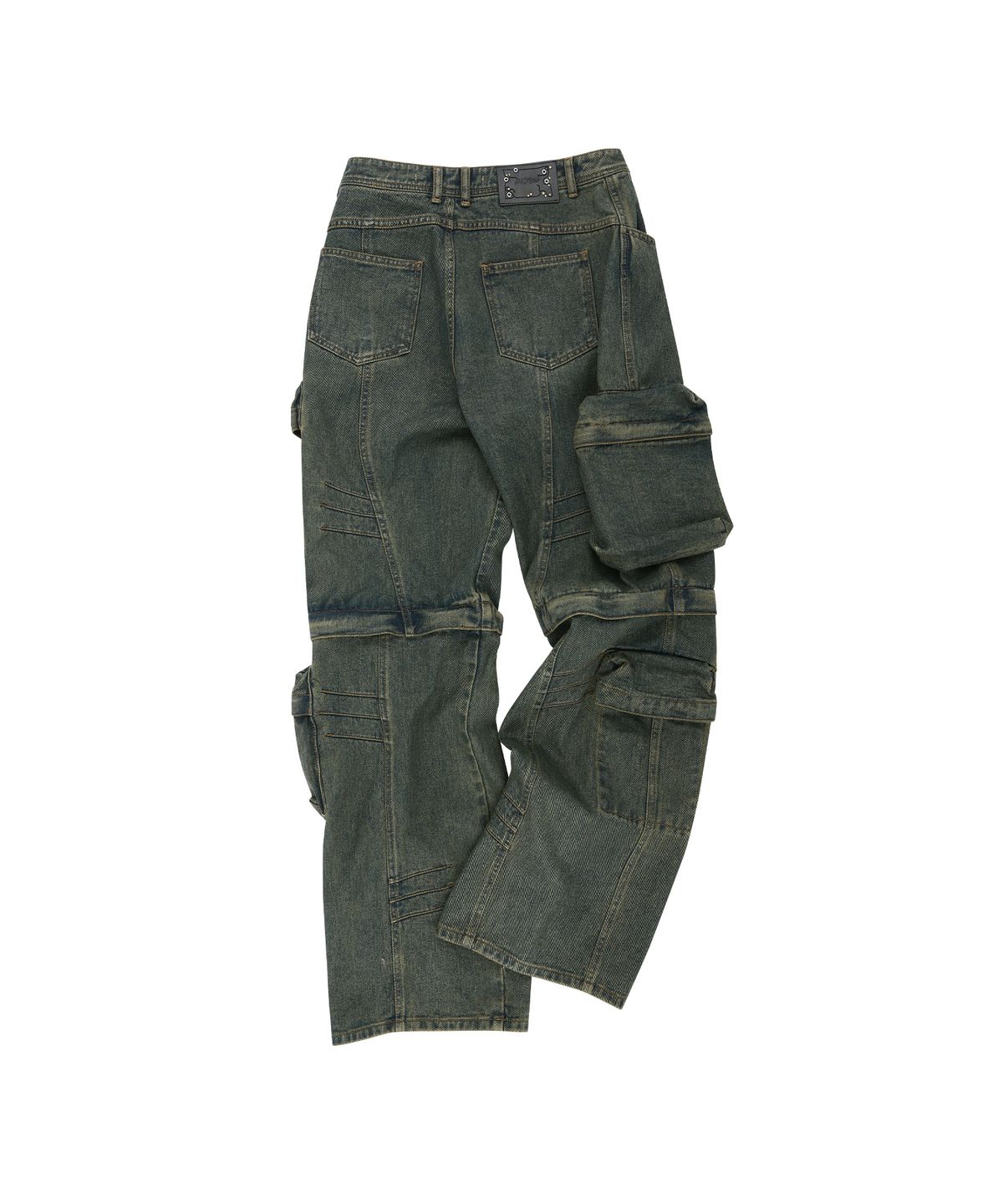 앤더슨벨(ADSB ANDERSSON BELL) 카고 코티드 와이드 레그 진 apa749m(ARMY GREEN)