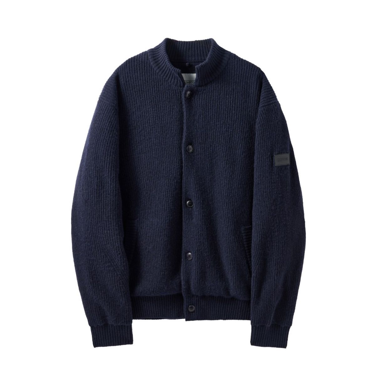 브롬톤 런던(BROMPTON LONDON) HOOD DETACHABLE HYBRID CARDIGAN  - NAVY (P244UCD403)