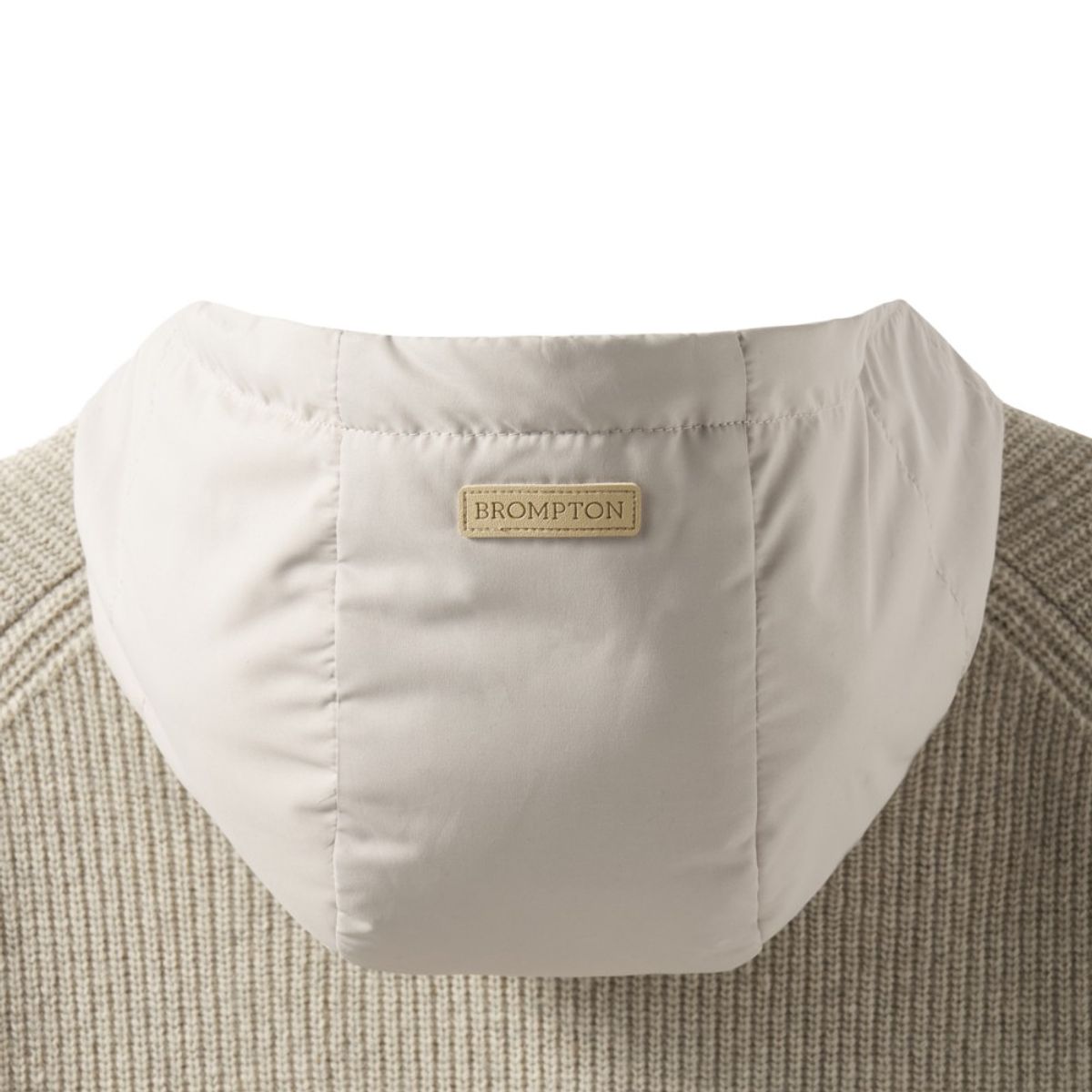 브롬톤 런던(BROMPTON LONDON) HOOD DETACHABLE HYBRID CARDIGAN  - L/BEIGE (P244UCD403)