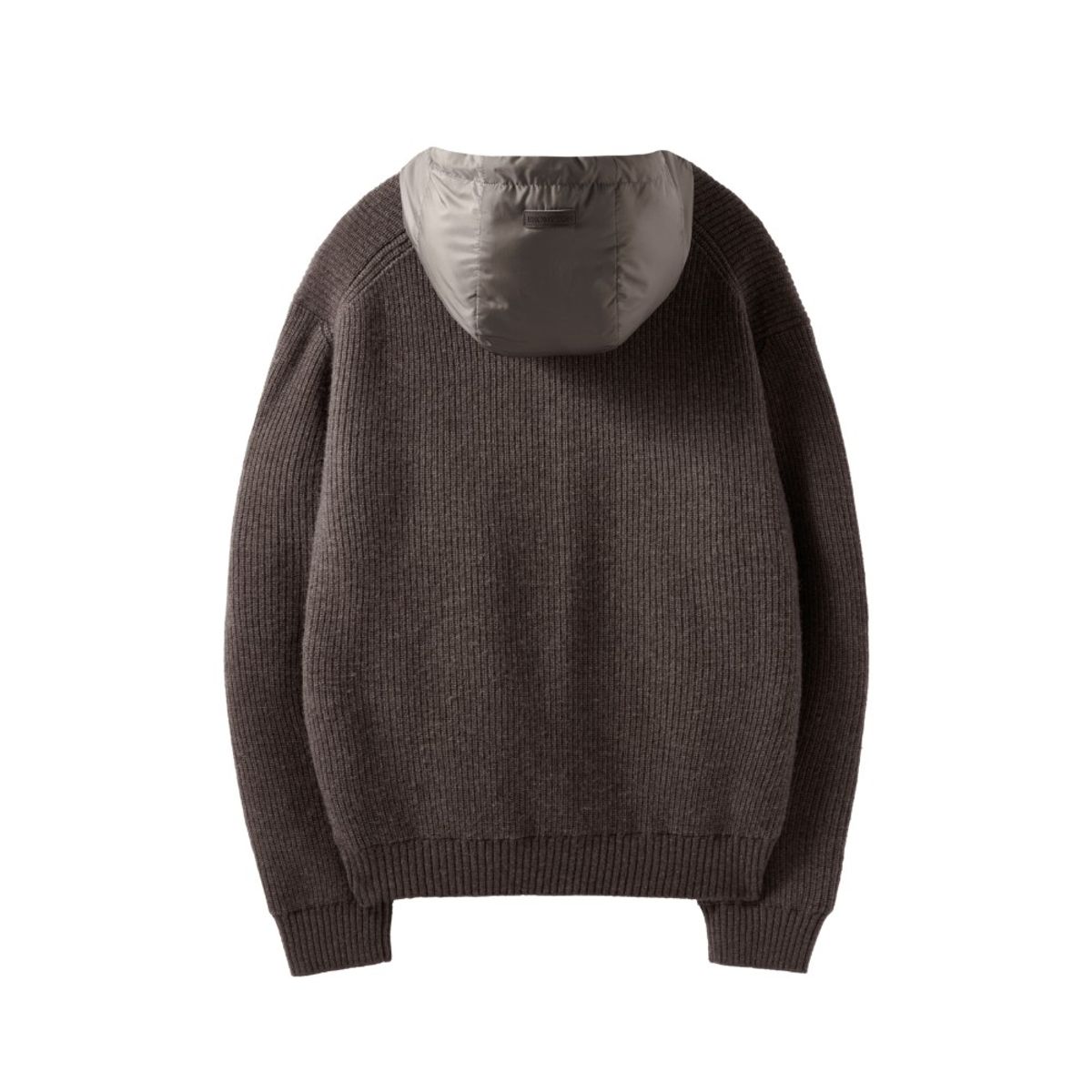 브롬톤 런던(BROMPTON LONDON) HOOD DETACHABLE HYBRID CARDIGAN  - BROWN (P244UCD403)