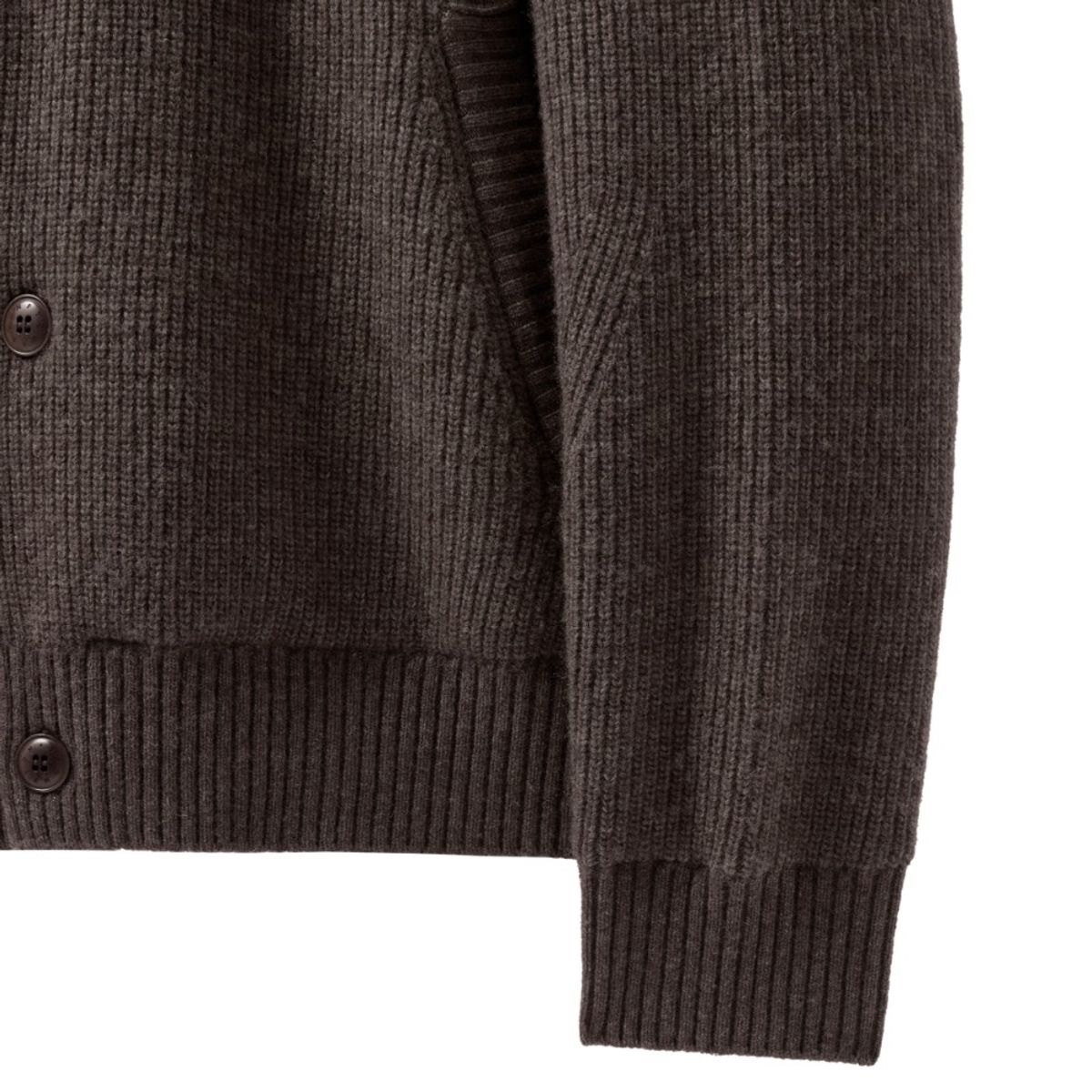 브롬톤 런던(BROMPTON LONDON) HOOD DETACHABLE HYBRID CARDIGAN  - BROWN (P244UCD403)