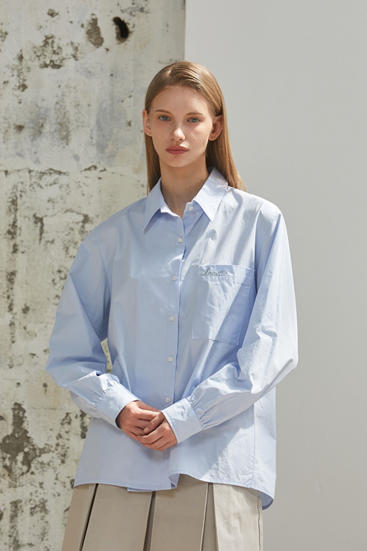 아노에틱(ANOETIC) ANC COTTON SHIRT_BLUE