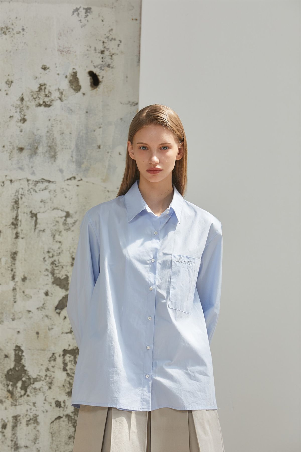 아노에틱(ANOETIC) ANC COTTON SHIRT_BLUE