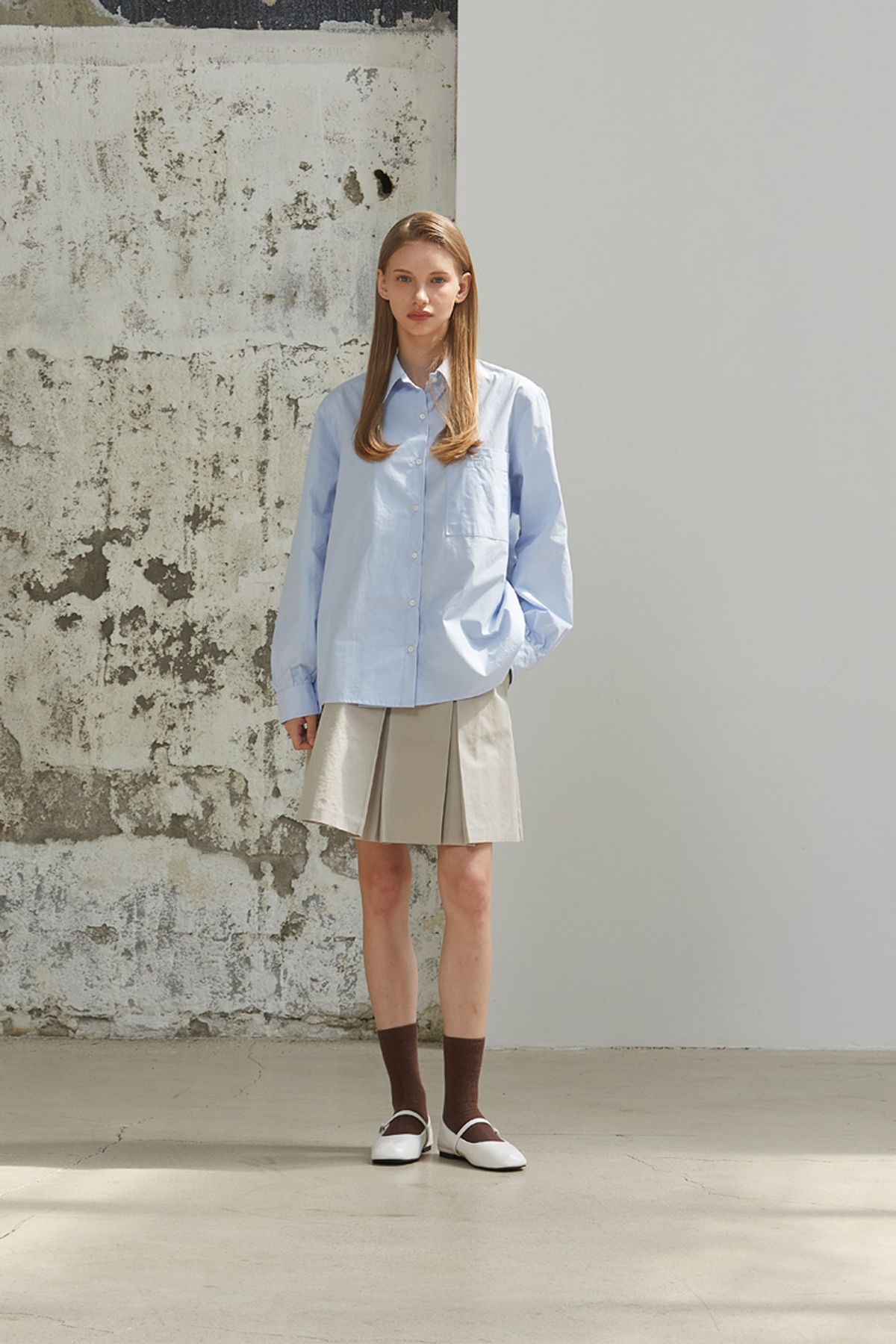 아노에틱(ANOETIC) ANC COTTON SHIRT_BLUE