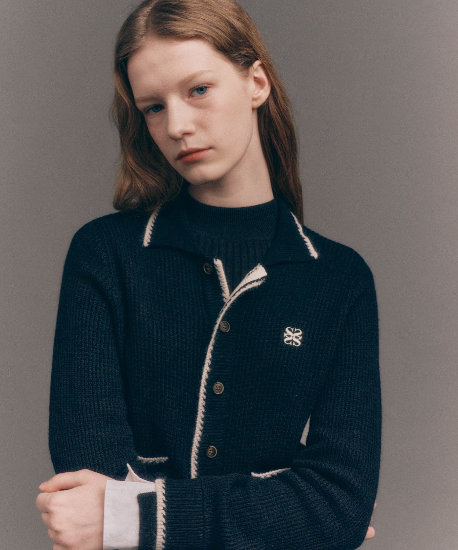24FW★ SATUR ★BLUFF RACCOON COLLAR KNIT CARDIGAN MUSINSA | SATUR (W) Bluff Raccoon Collar Knit Cardigan Black