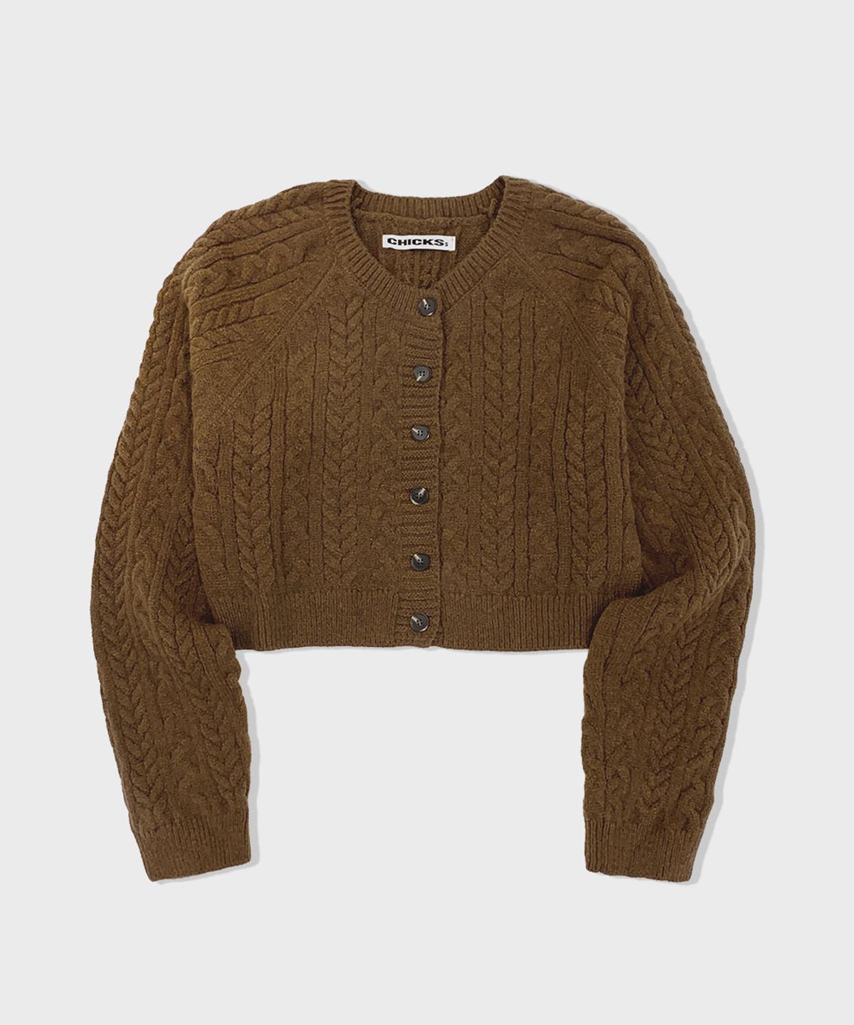 칙스(CHICKS) 유즈 케이블 가디건 Beige