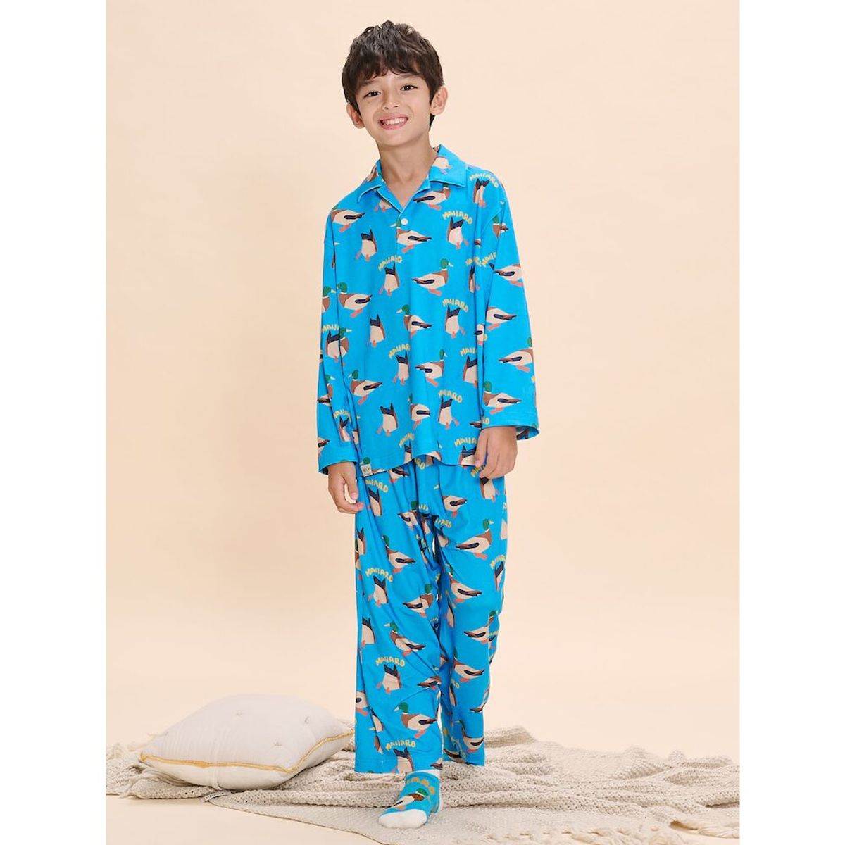 빈폴 키즈(BEANPOLE KIDS) [Print Bakery] 패턴 수면양말  블루 (BI49KTU01P)