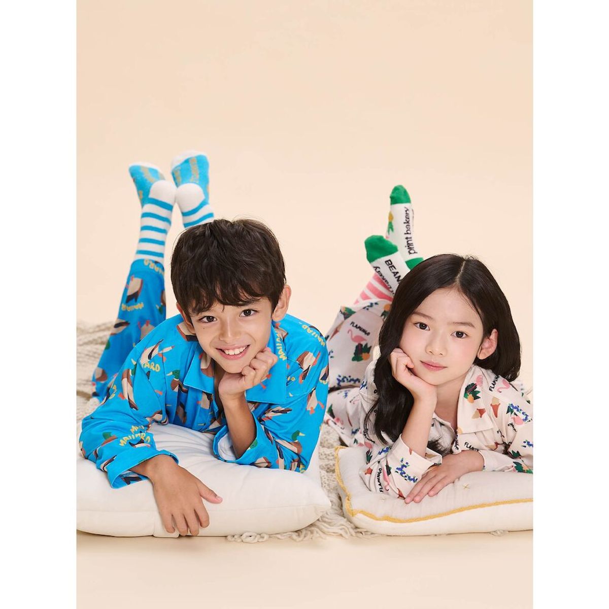 빈폴 키즈(BEANPOLE KIDS) [Print Bakery] 패턴 수면양말  블루 (BI49KTU01P)