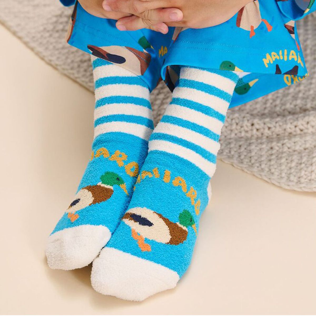 빈폴 키즈(BEANPOLE KIDS) [Print Bakery] 패턴 수면양말  블루 (BI49KTU01P)