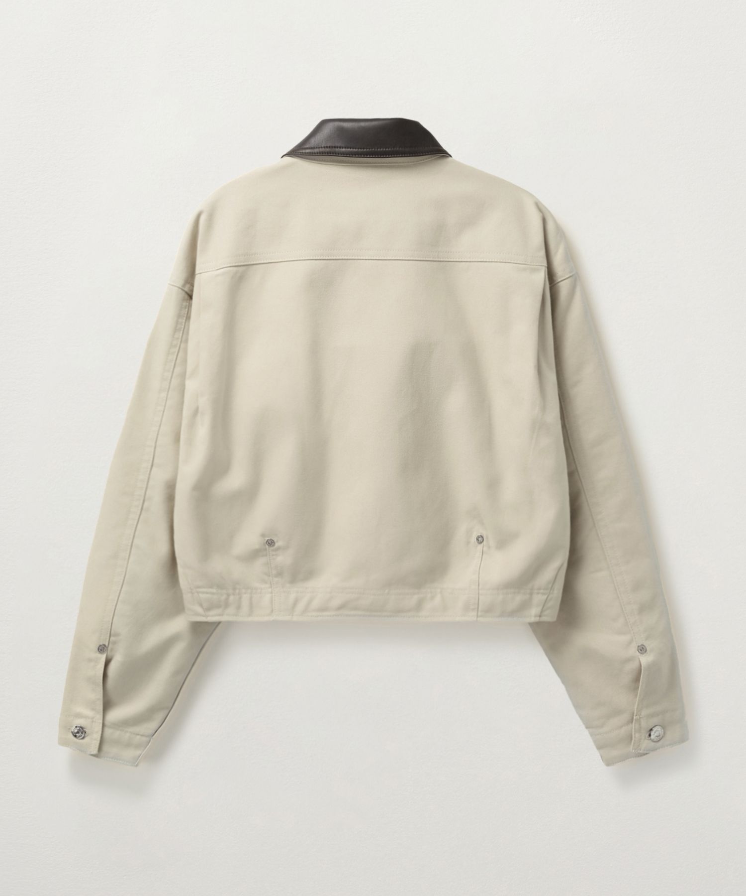 MUSINSA | SATUR (W) Crop Cotton Work Jacket Natural Beige