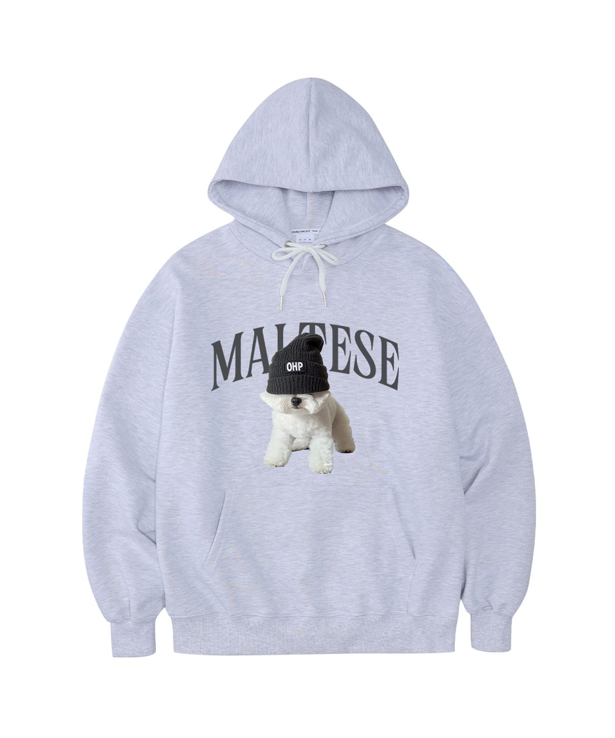 원헌드레드퍼센트(OHP) OHPxHARMONIA4 비니말티즈 오버핏 헤비 후드