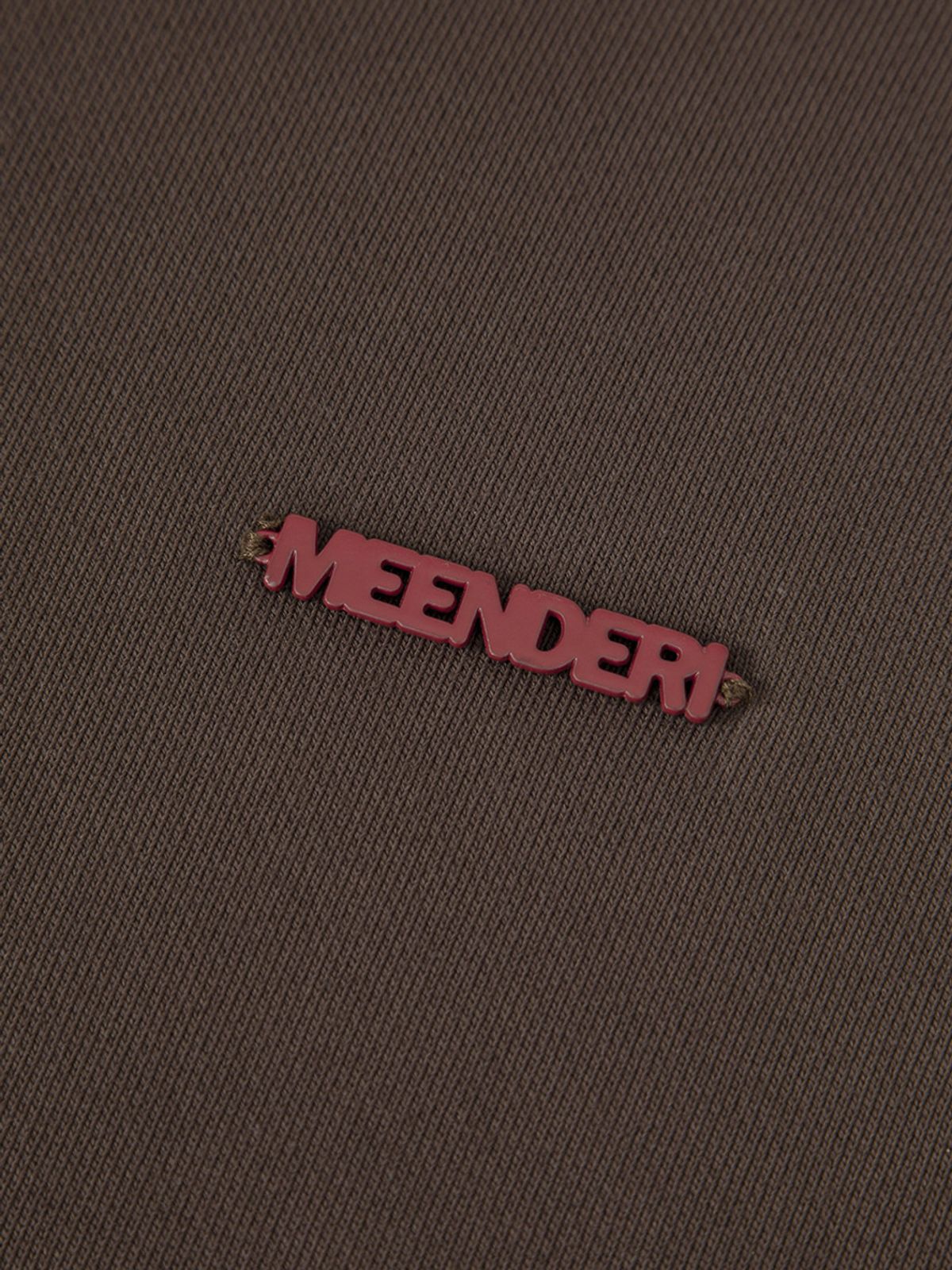 민더리(MEENDERI) [UNISEX] BARTACK STITCH HOODIE - BROWN