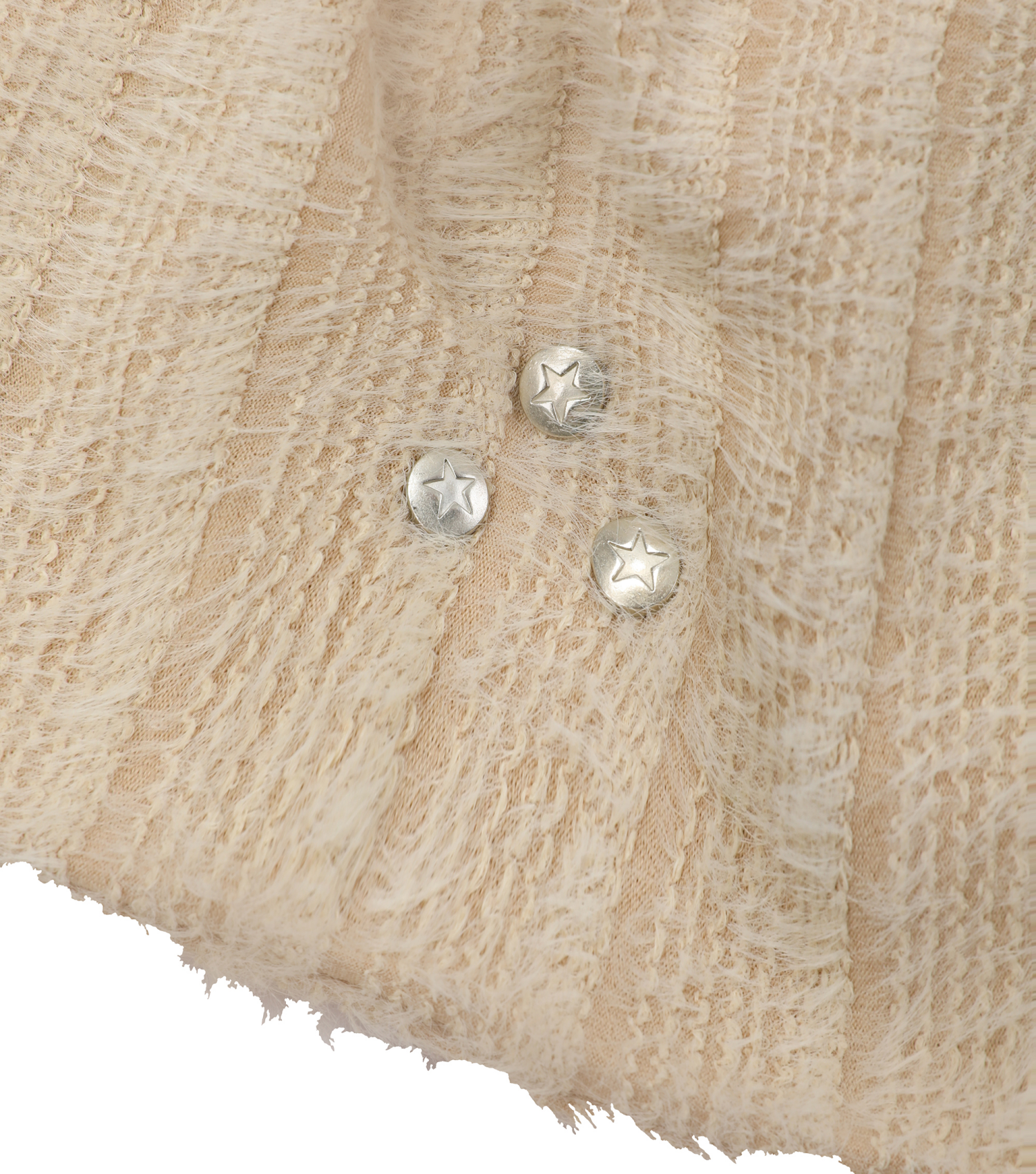 MUSINSA | BAUF Star Rivet Fluffy Beanie [Beige]