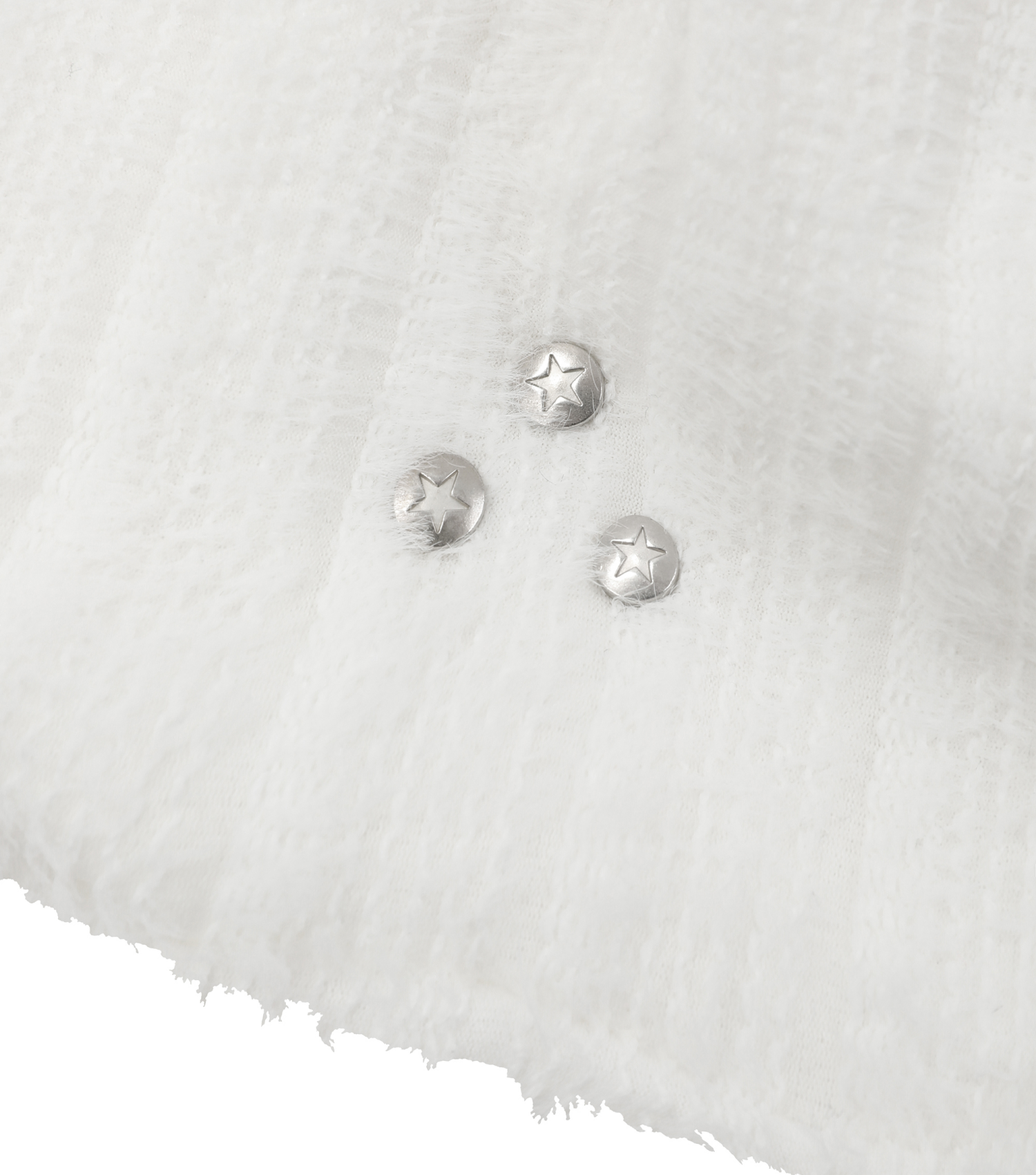 MUSINSA | BAUF Star Rivet Fluffy Beanie [White]
