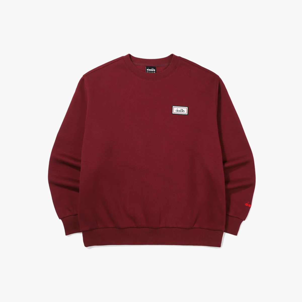 디아도라(diadora) 컴피 기모 맨투맨 WINE
