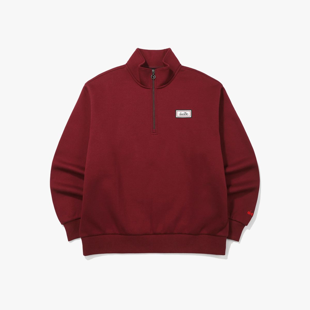 디아도라(diadora) 컴피 기모 하프집업 맨투맨 WINE