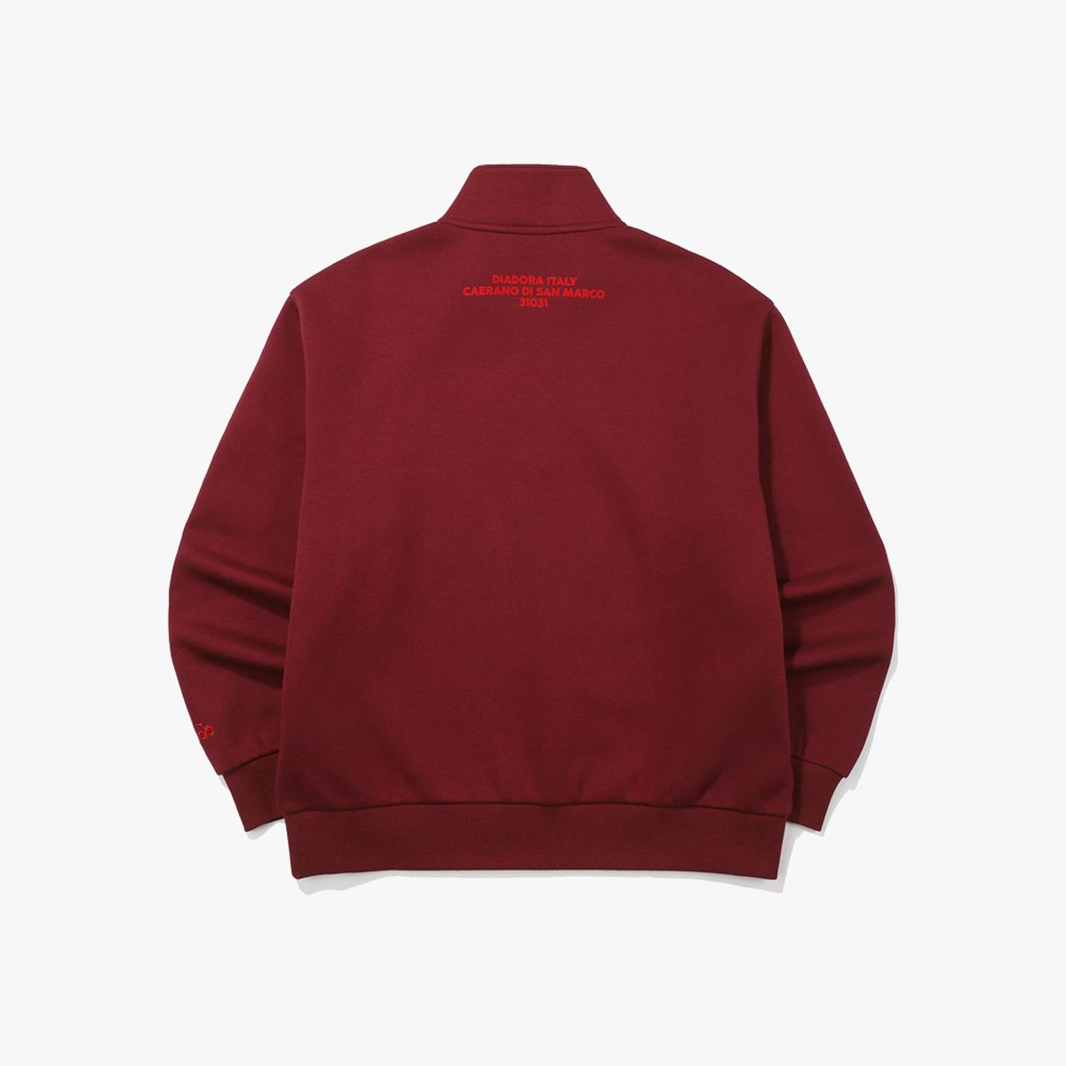 디아도라(diadora) 컴피 기모 하프집업 맨투맨 WINE