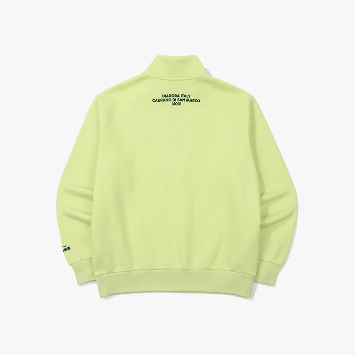 디아도라(diadora) 컴피 기모 하프집업 맨투맨 LIME