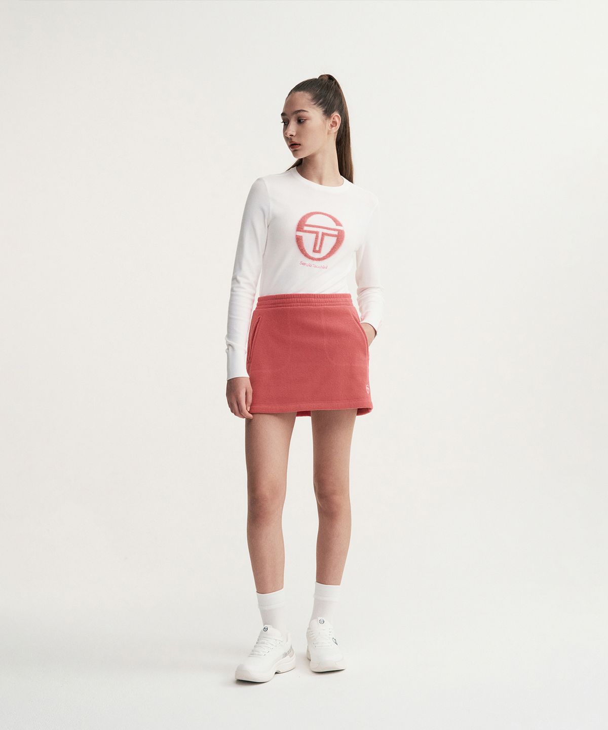 세르지오 타키니(SERGIO TACCHINI) W MC 마이크로플리스 스커트 (Pink)