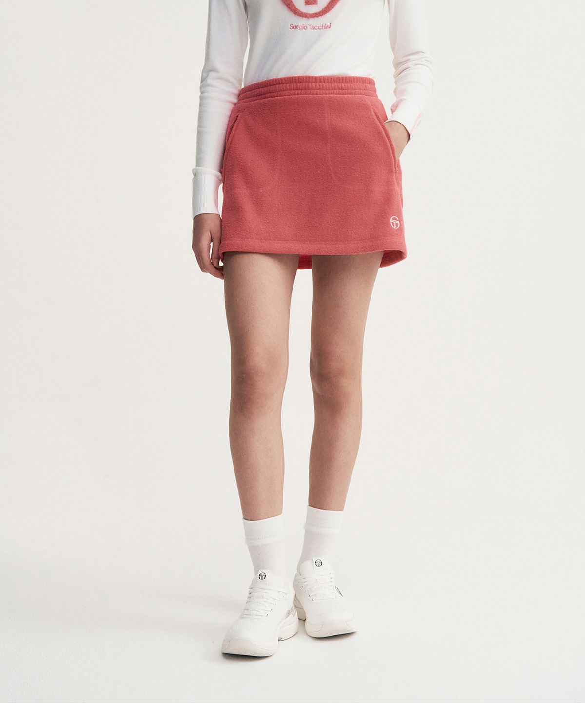 세르지오 타키니(SERGIO TACCHINI) W MC 마이크로플리스 스커트 (Pink)