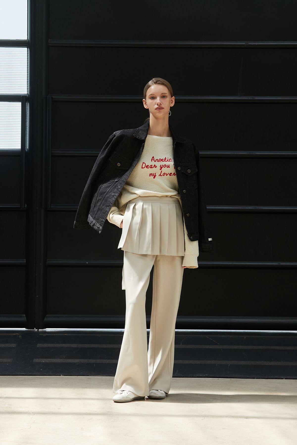 아노에틱(ANOETIC) TWO-WAY LAYERED PANTS_IVORY