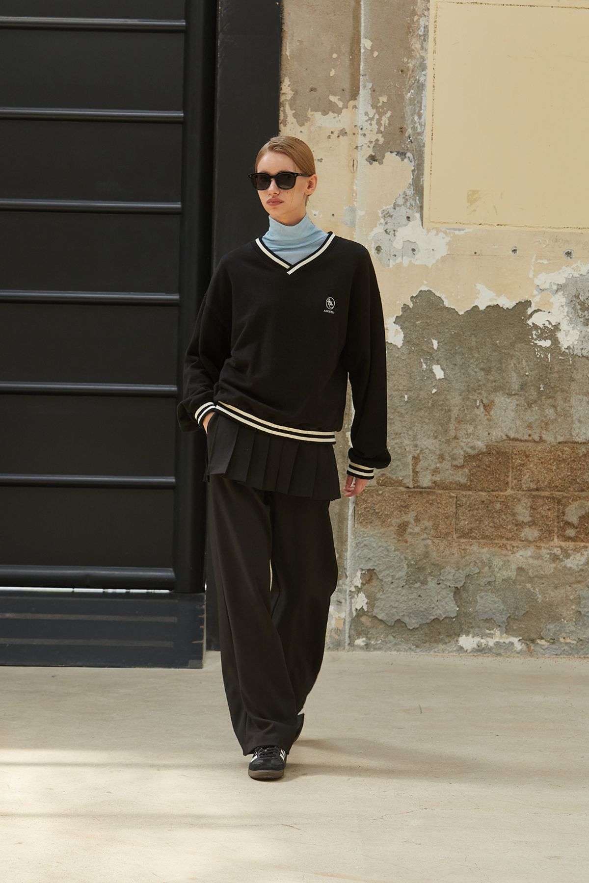 아노에틱(ANOETIC) TWO-WAY LAYERED PANTS_BLACK