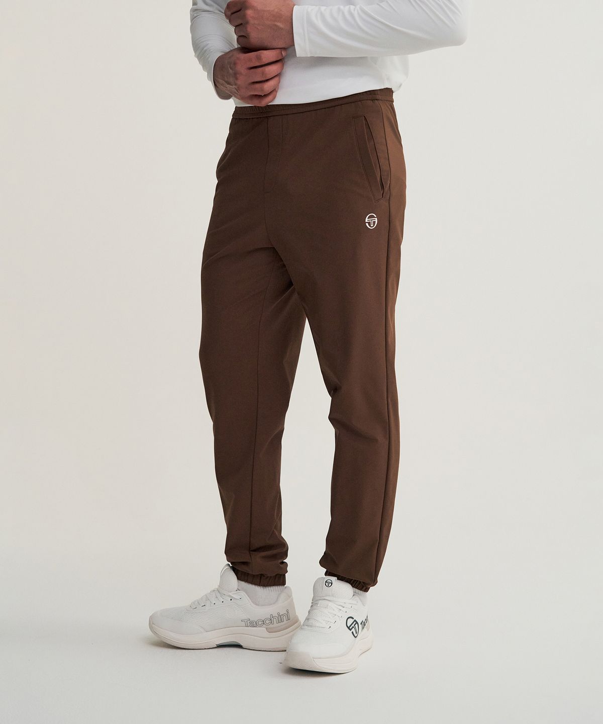 세르지오 타키니(SERGIO TACCHINI) M 데일리 우븐 기모 조거 팬츠 (D.Brown)