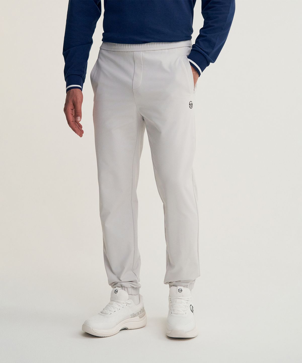 세르지오 타키니(SERGIO TACCHINI) M 데일리 우븐 기모 조거 팬츠 (L.Grey)