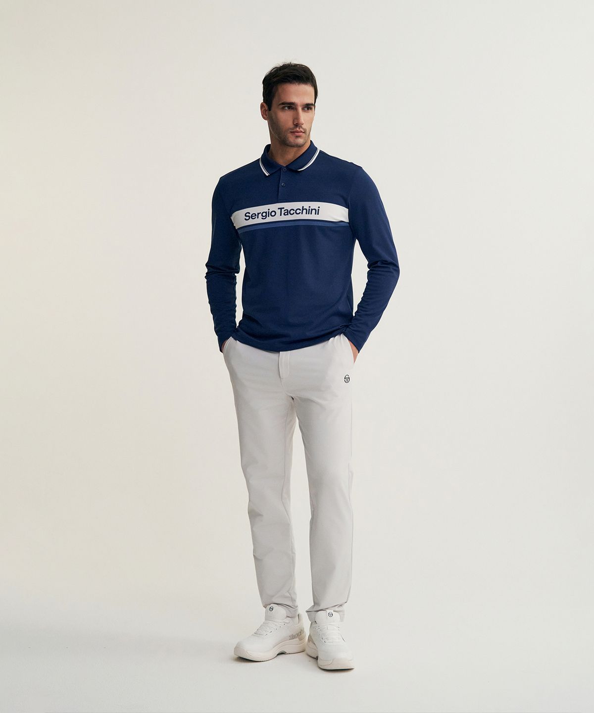 세르지오 타키니(SERGIO TACCHINI) M 데일리 우븐 기모 스트레이트 팬츠 (L.Grey)