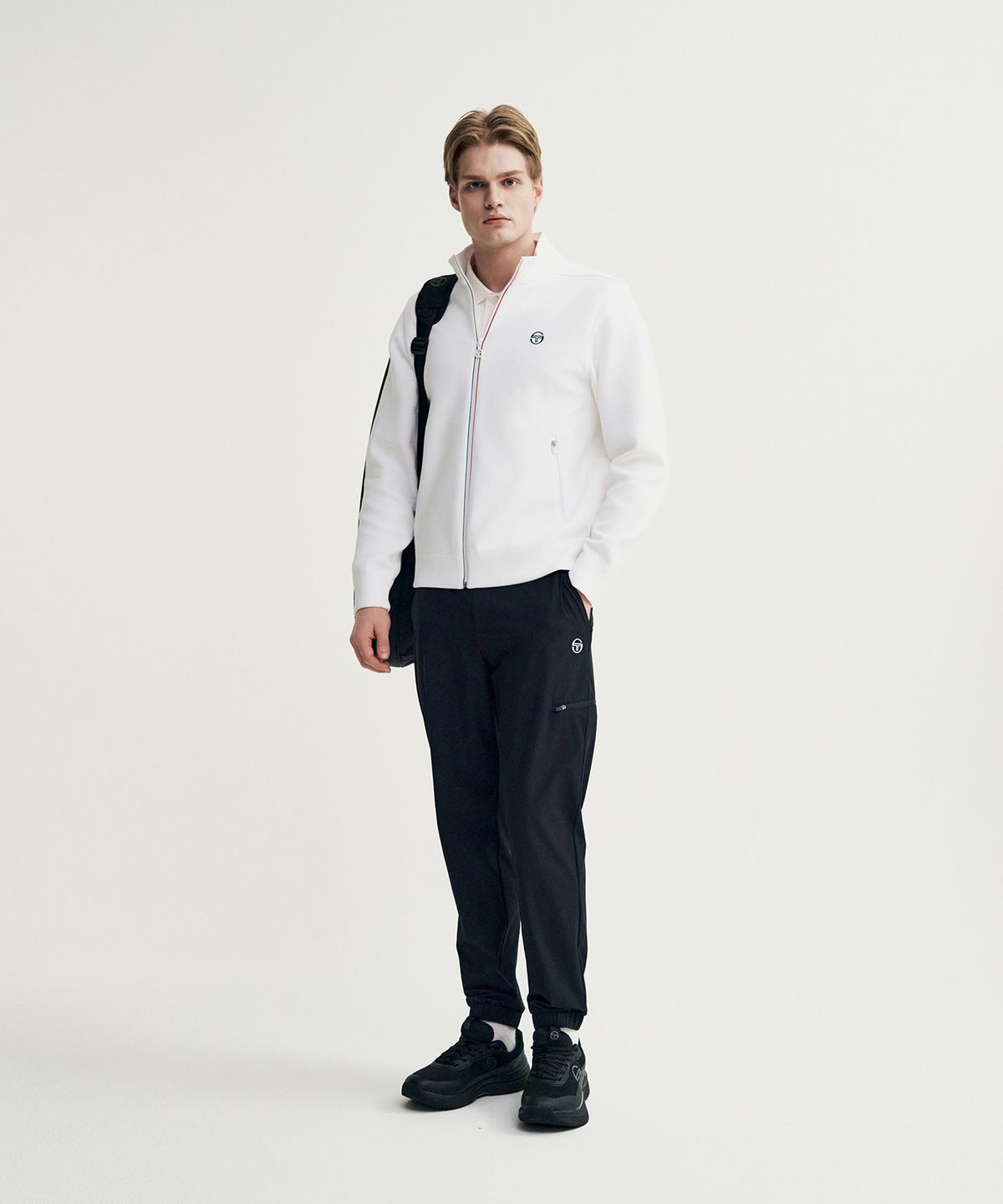 세르지오 타키니(SERGIO TACCHINI) M 플래그 베러니트 집업 가디건 (White)