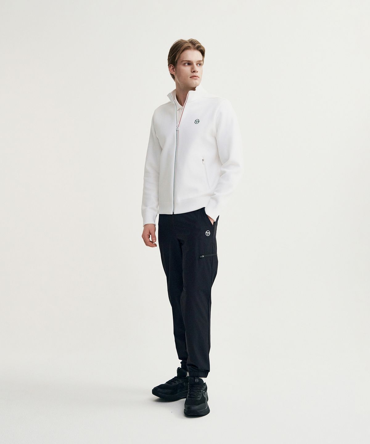 세르지오 타키니(SERGIO TACCHINI) M 플래그 베러니트 집업 가디건 (White)