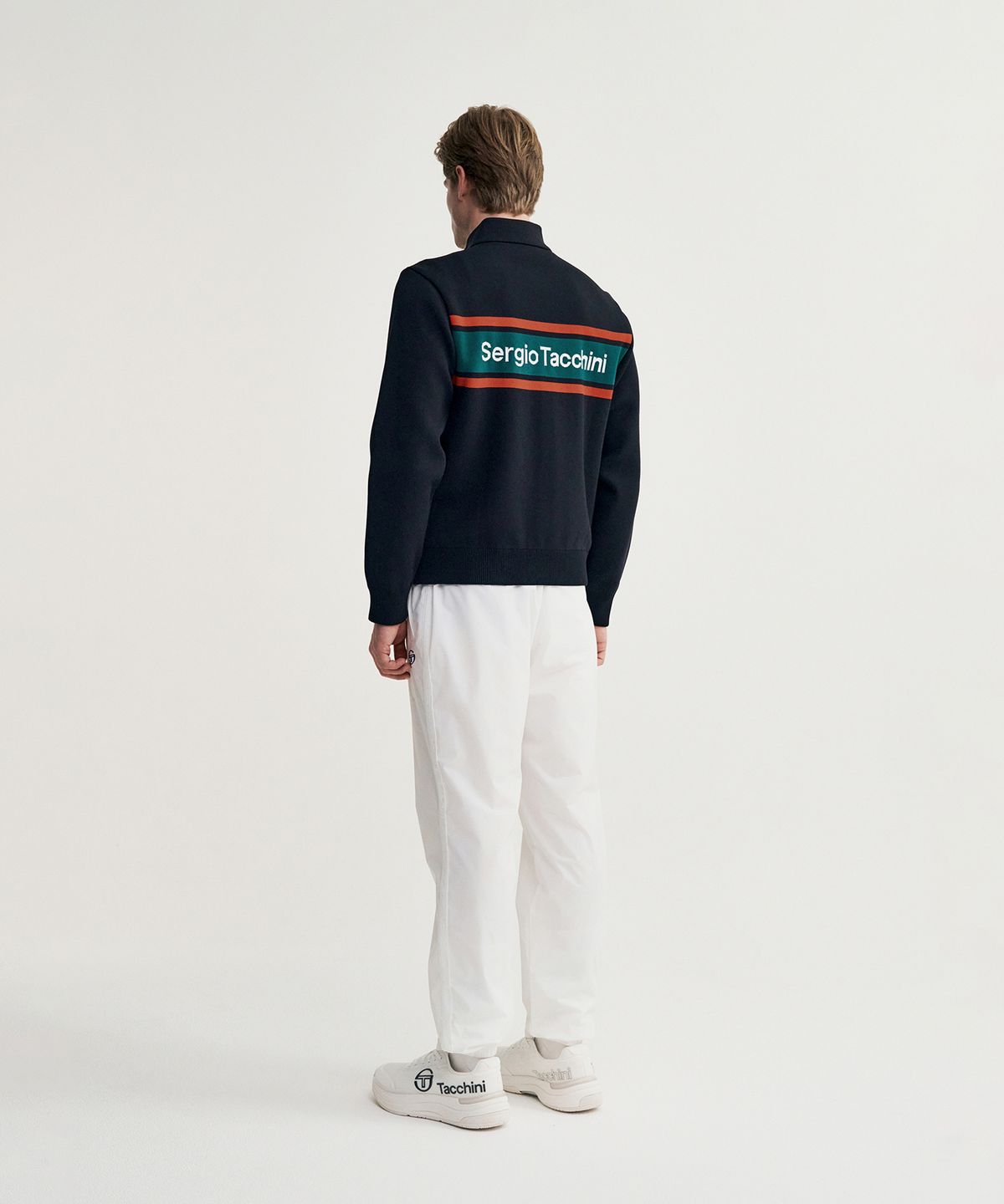 세르지오 타키니(SERGIO TACCHINI) M 플래그 베러니트 집업 가디건 (Black)