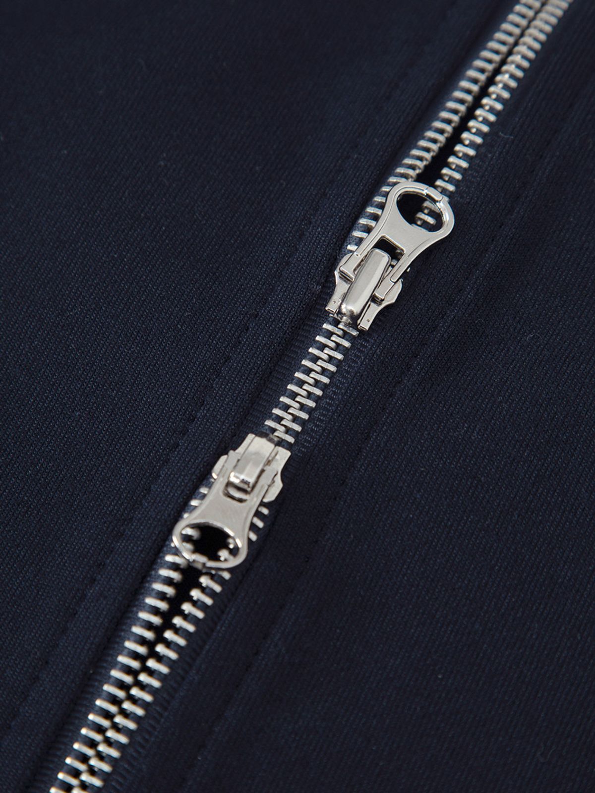 민더리(MEENDERI) [UNISEX] STITCH POCKET ZIP UP HOODIE - NAVY