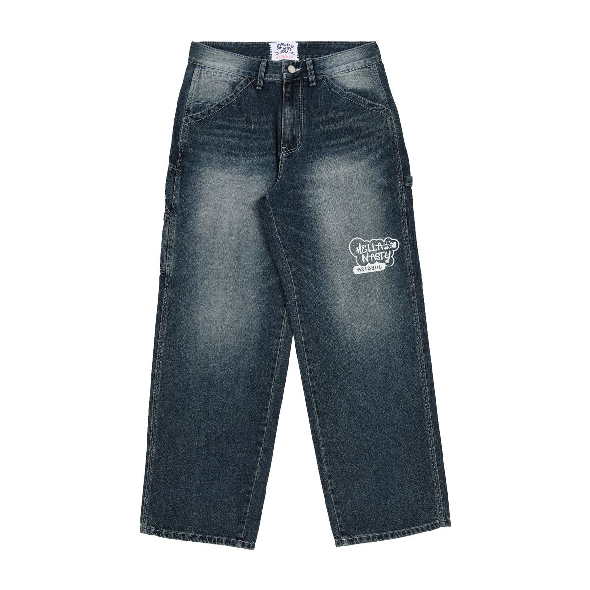 에즈아이원(ASIWANT) HELLA NASTY WIDE PANTS DENIM