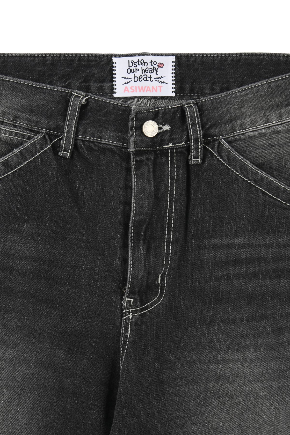 에즈아이원(ASIWANT) HELLA NASTY WIDE PANTS BLACK